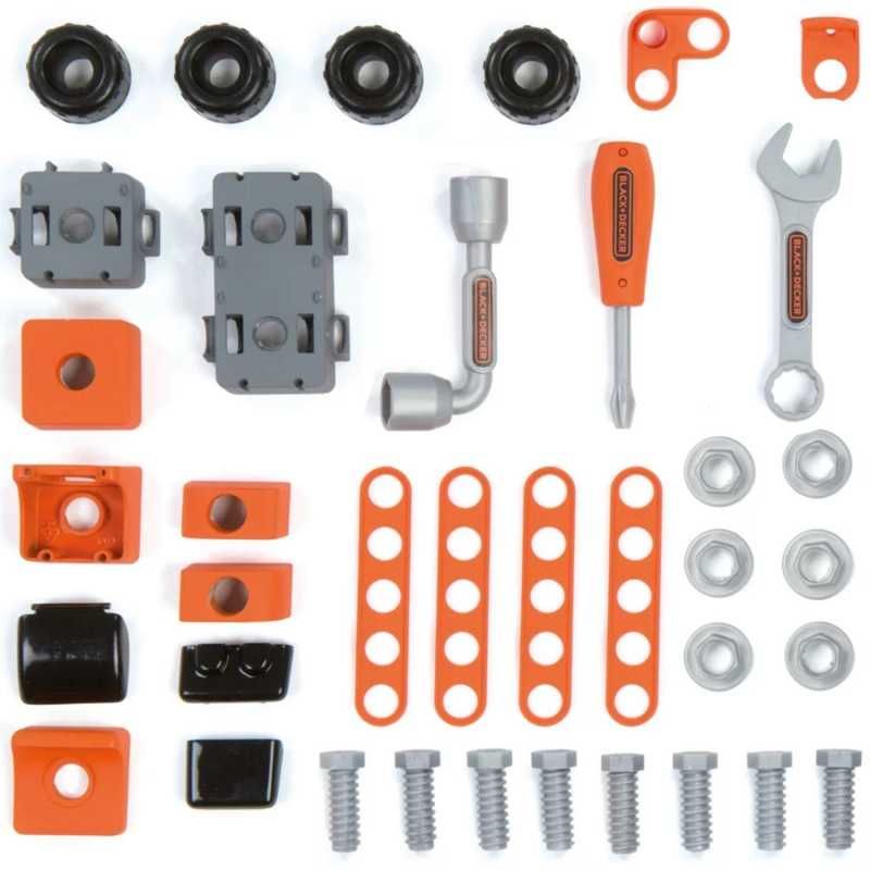 Smoby Black & Decker Walizka z Narzędziami + Samochód w Częściach