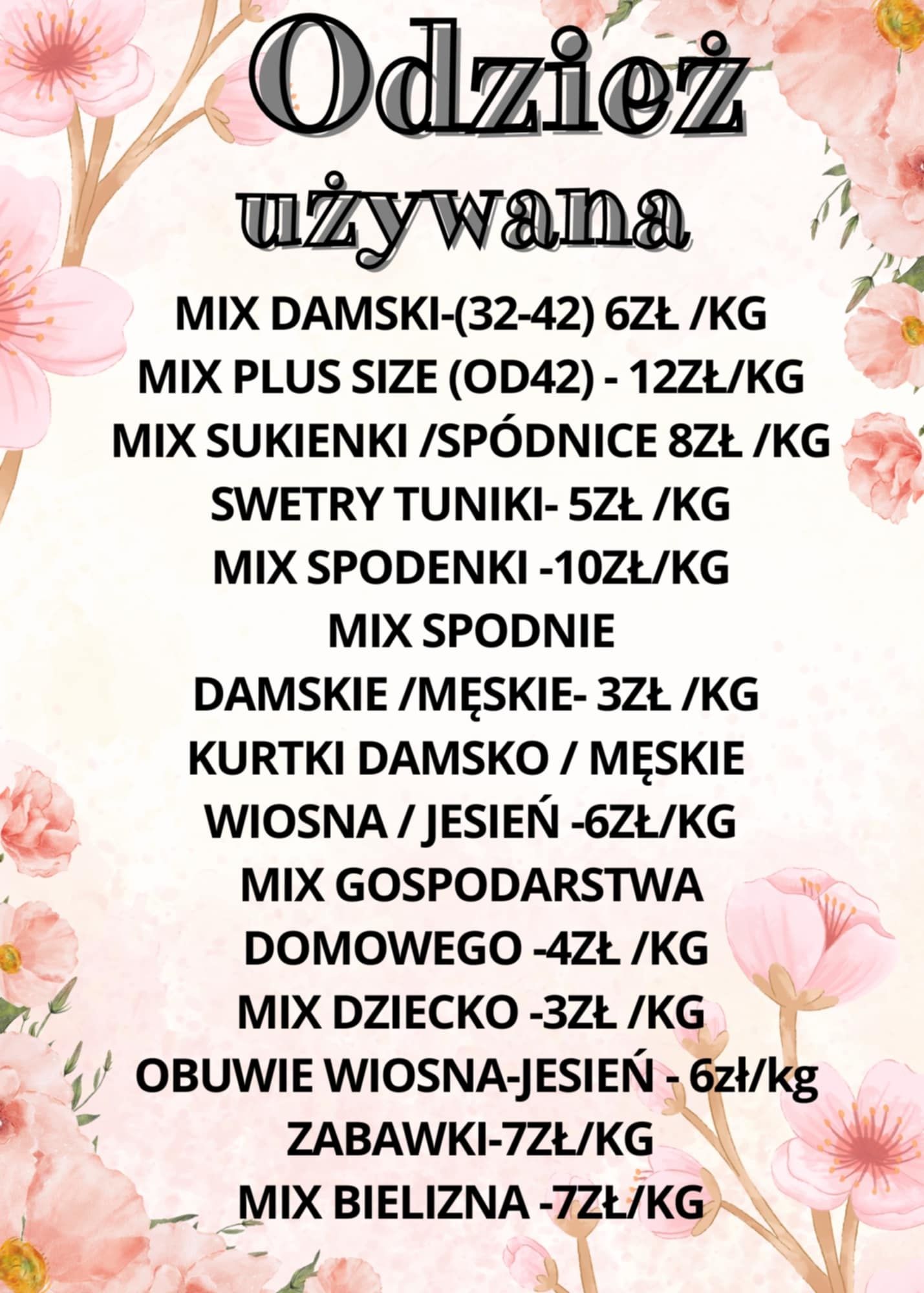 Odzież używana Sortowana