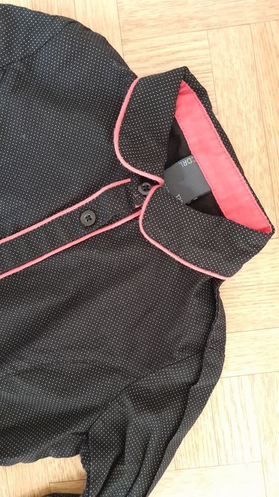 Koszula czarna w kropki 122