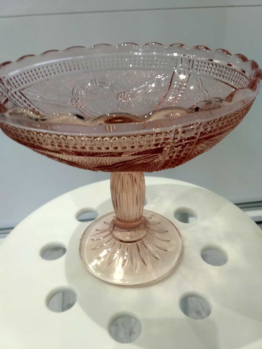 Patera szkło barwione PRL Huta Szkła HSG Ząbkowice