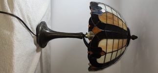 Zestaw witrażowych lamp lampka biurkowa + żyrandol ART GLASS STUDIO