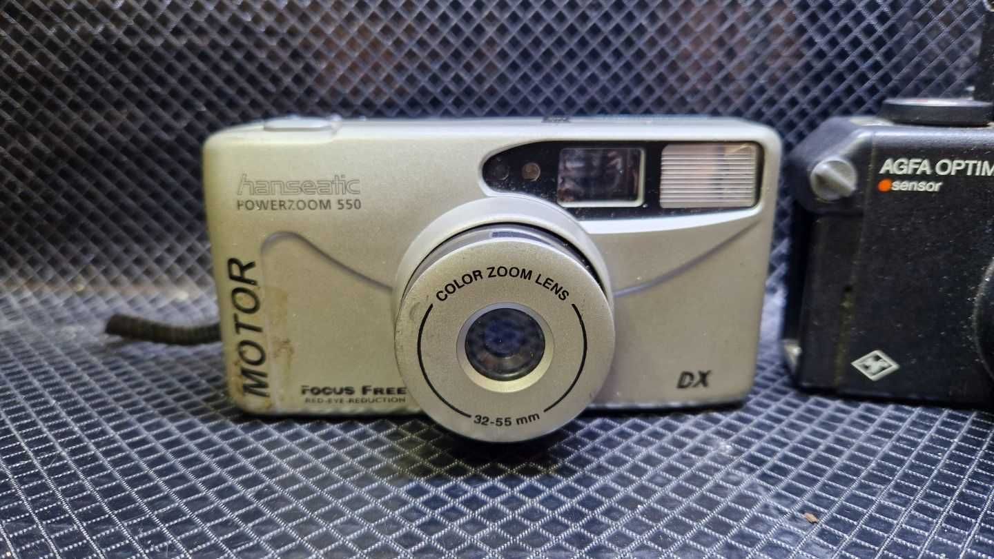 Dwa aparaty fotograficzne AGFA OPTIMA SENSOR i Hanseatic Powerzoom 550