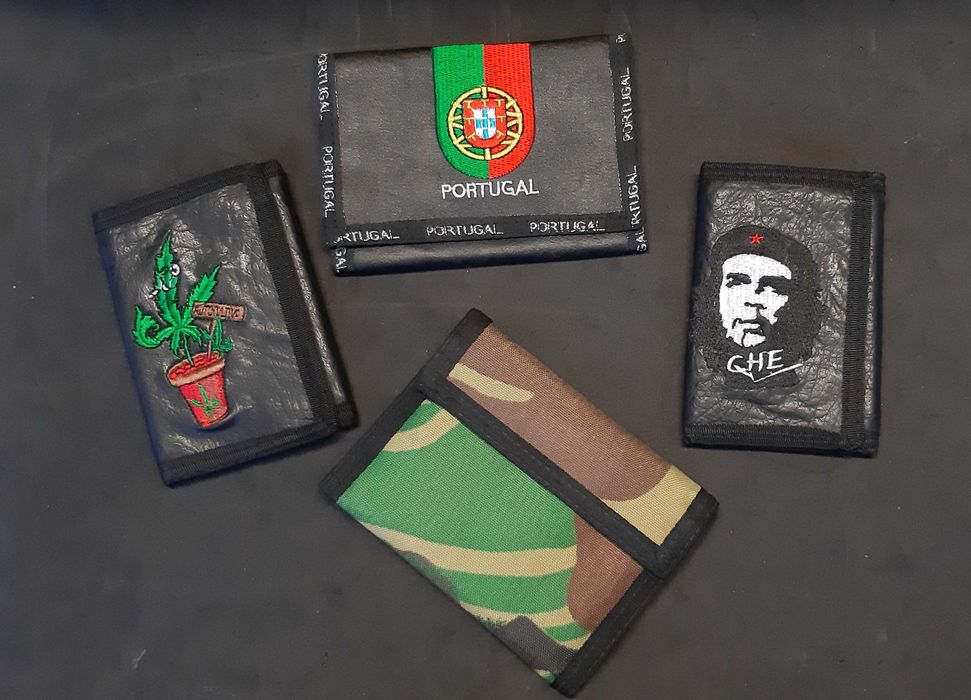 4 Carteiras com fecho de velcro - vendo separado