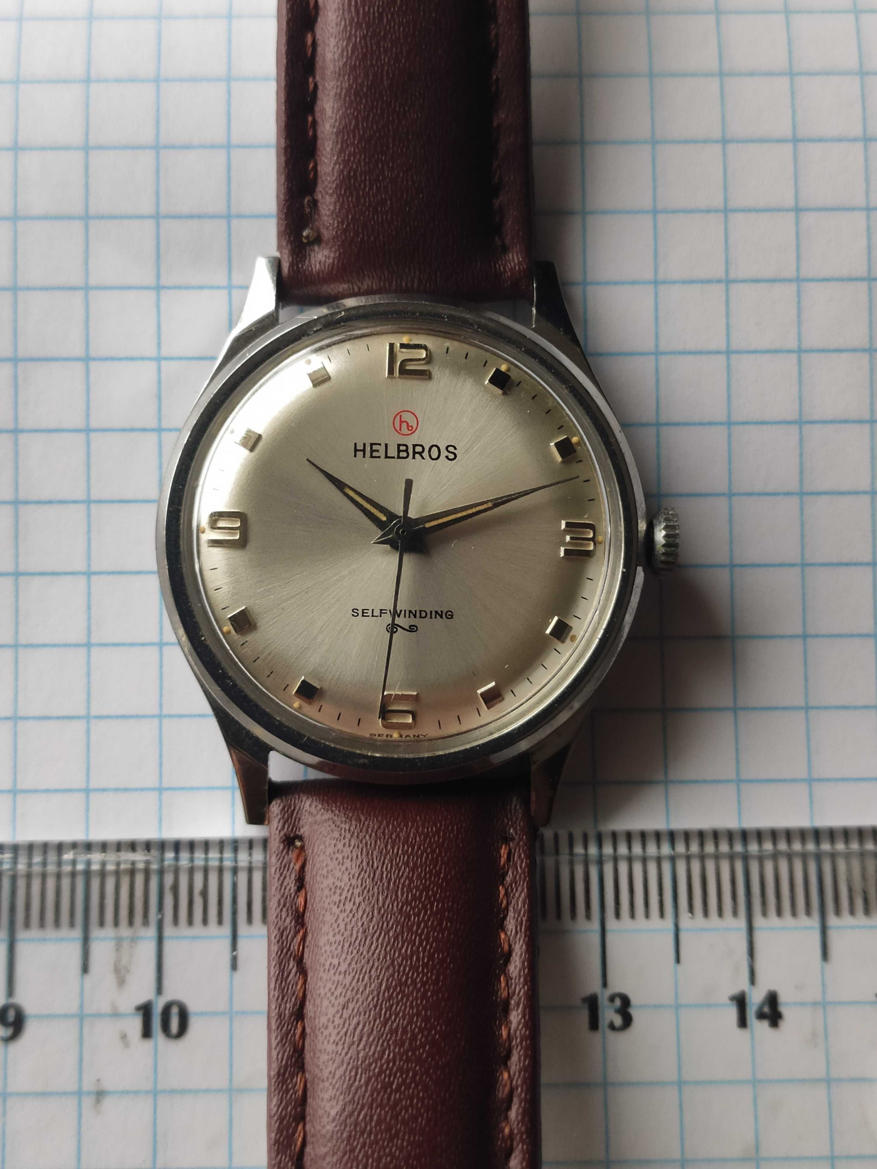 Helbros automatic mechaniczny zegarek nakręcany All Stainless Steel