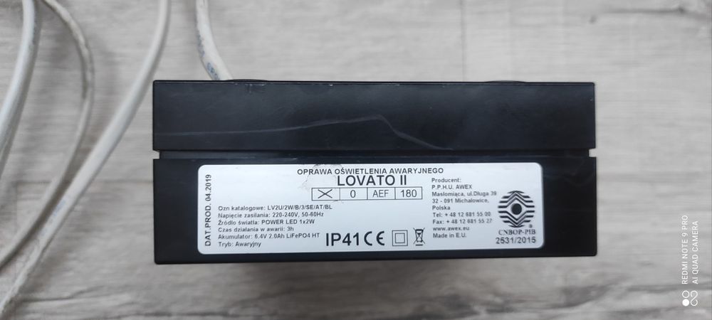 Накладной аварийный светильник на аккумуляторе LOVATO 2