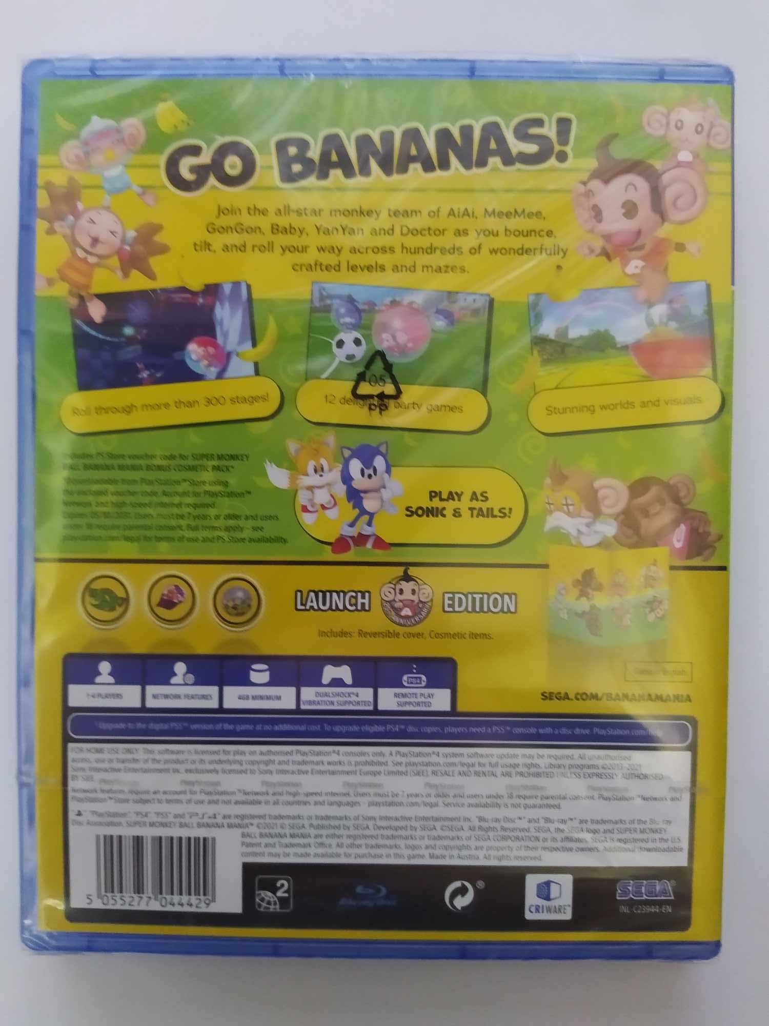 NOWA Super Monkey Ball Banana Mania Launch Edition PS4