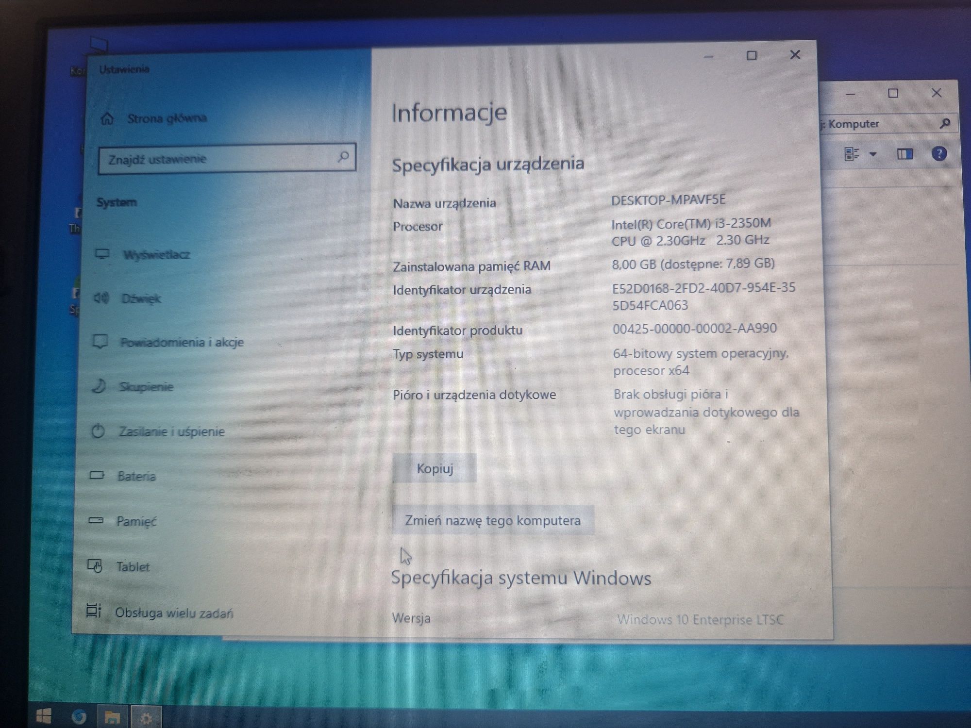 Laptop Fujitsu S751 I3 8GB DDR3 128 GB SSD Win10 64Bit