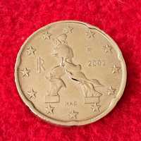 Kolekcjonerskie 20 euro cent M.A.C  2002 Włoskie (zestaw 5 szt)