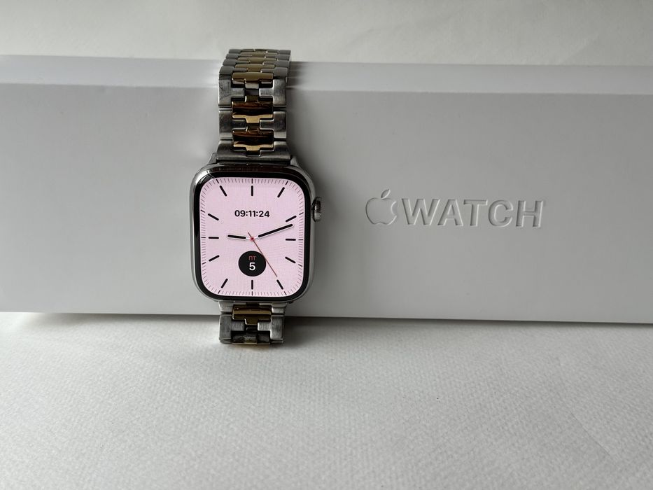 Apple Watch Series 7 45mm Stainless Steel Silver ремінець TORY BURCH