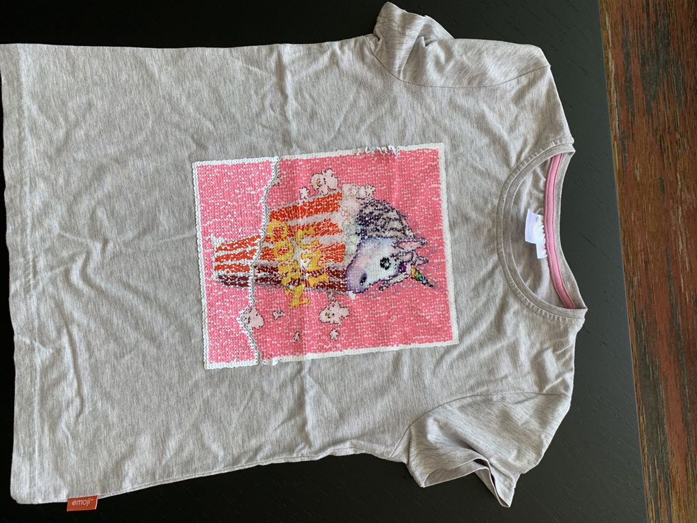 4 bluzki z krotkim rekawem dziewczece 9-11 lat