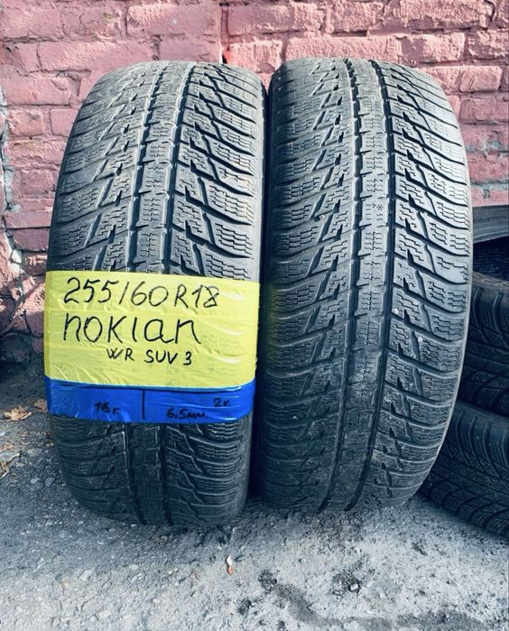 255 60 18 nokian wr suv 3 зима 2 штуки протектор 80%