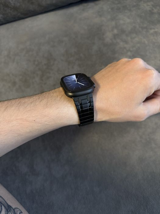 ремешок стальной apple watch ultra 1 ultra 2 black магнитный