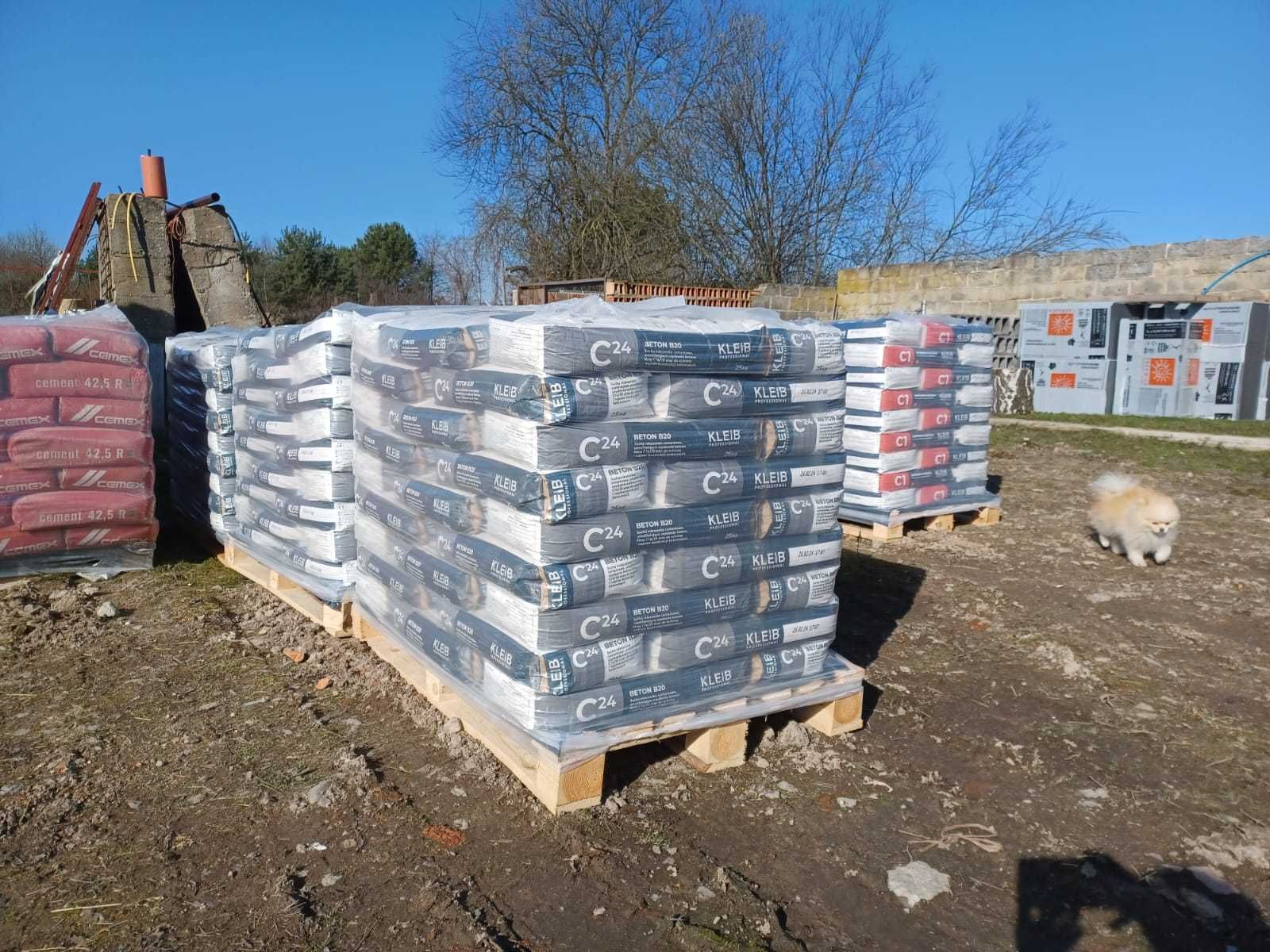 Posadzka Wylewka Beton B20 gotowe worki 25kg PRODUKT POLSKI KLEIB