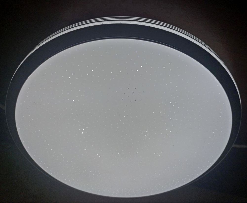 Люстра Светодиодный LED Светильник Сереб. с зеркалом 50w С пультом д/у