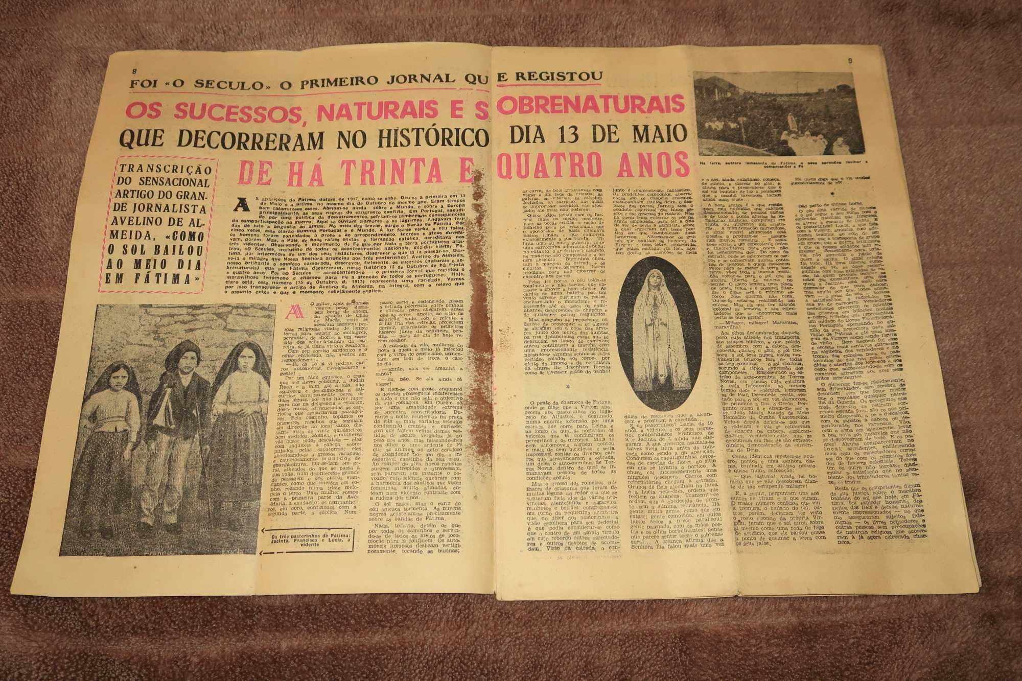 Aparições Fátima - imprensa 1951