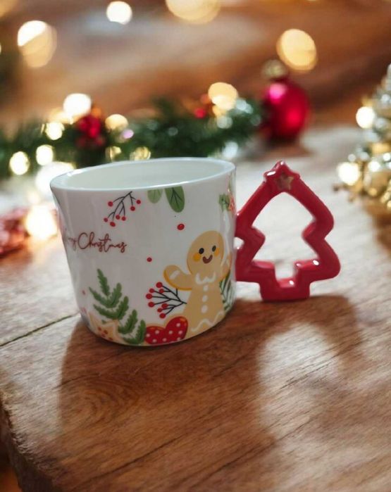 Caneca de natal com tampa