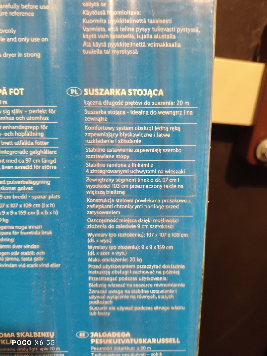 Aqua pur suszarka stojąca nowa