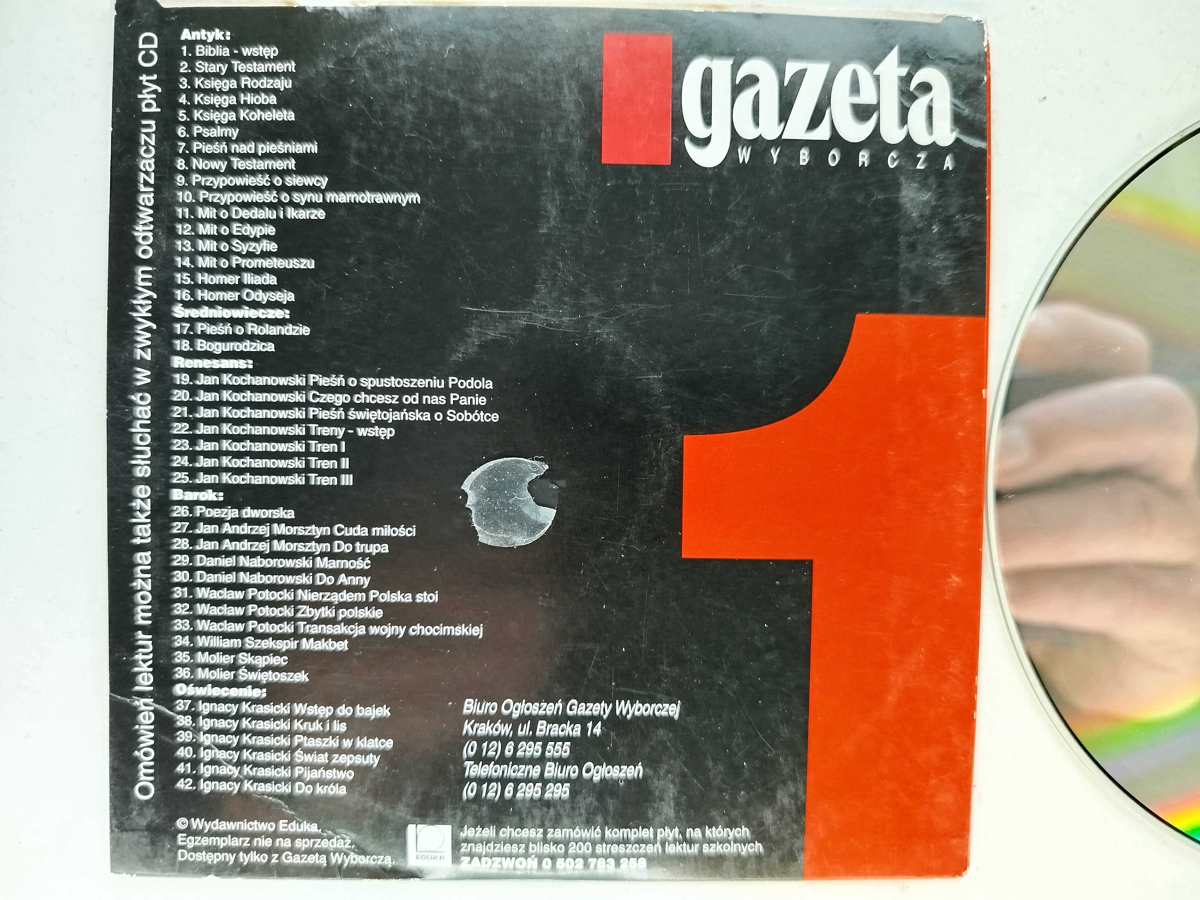 Twoje Lektury na CD cz 1 Kochanowski Homer Biblia Testament Psalmy