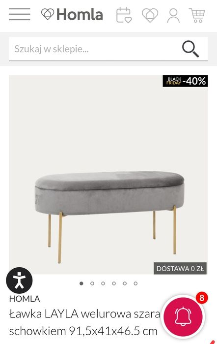 Ławeczka otwierana homla