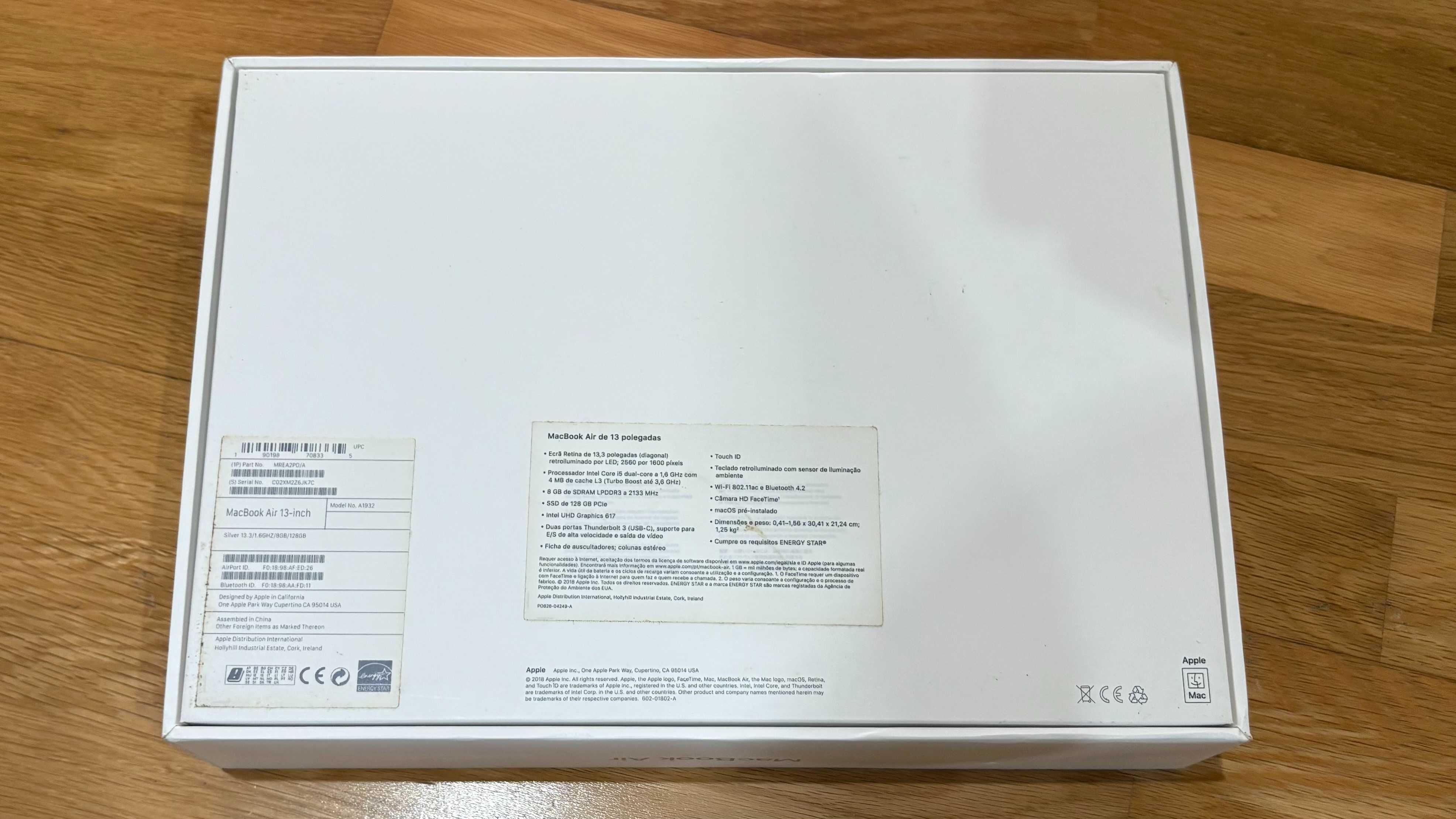 MacBook Air Silver 13.3/1.6Ghz/8GB/128GB