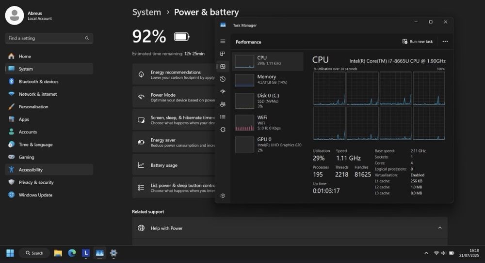 Lenovo ThinkPad T490 i7 32GB RAM como novo!! Oferta rato e sleeve!