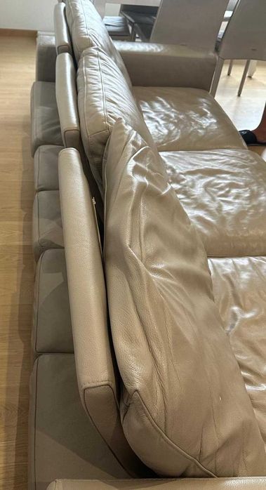 włoska skórzana kanapa narożnik z szezlongiem 176 x 275