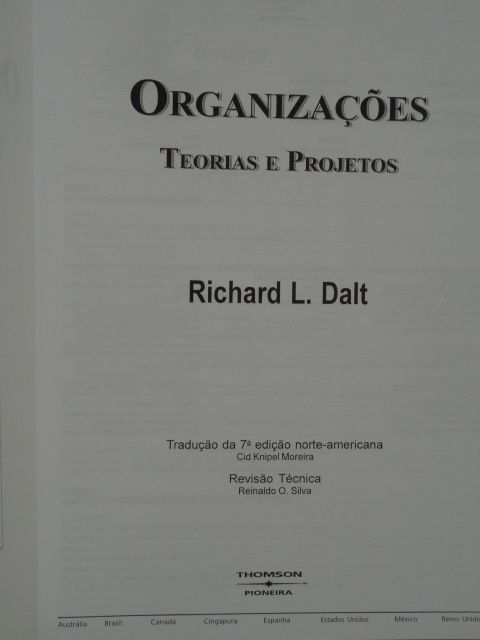 Organizações - Teoria e Projetos de Richard L. Daft