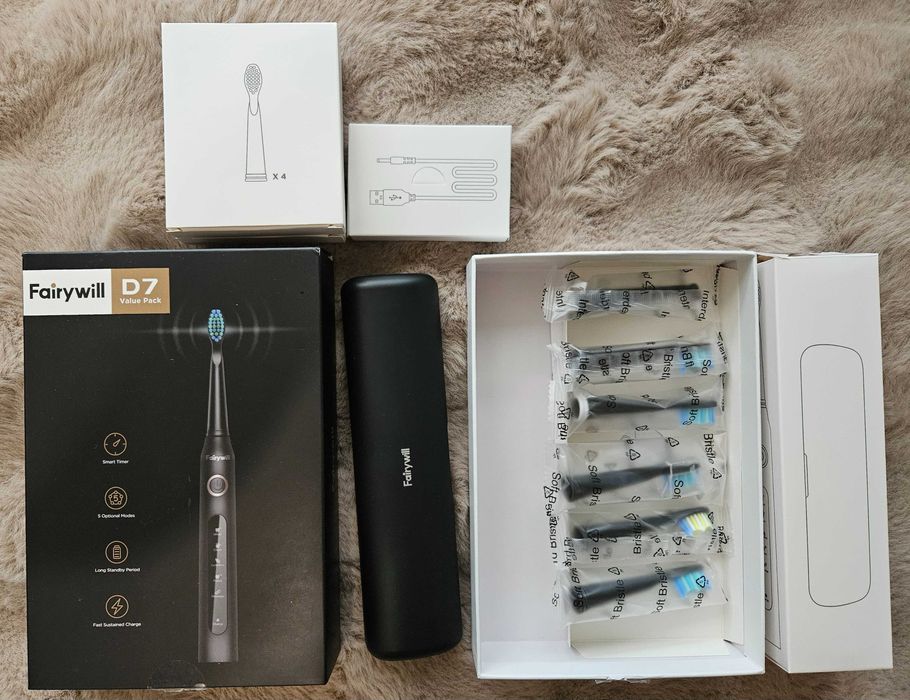 Końcówki do szczoteczki Fairywiil Seago 5 sztuk + etui