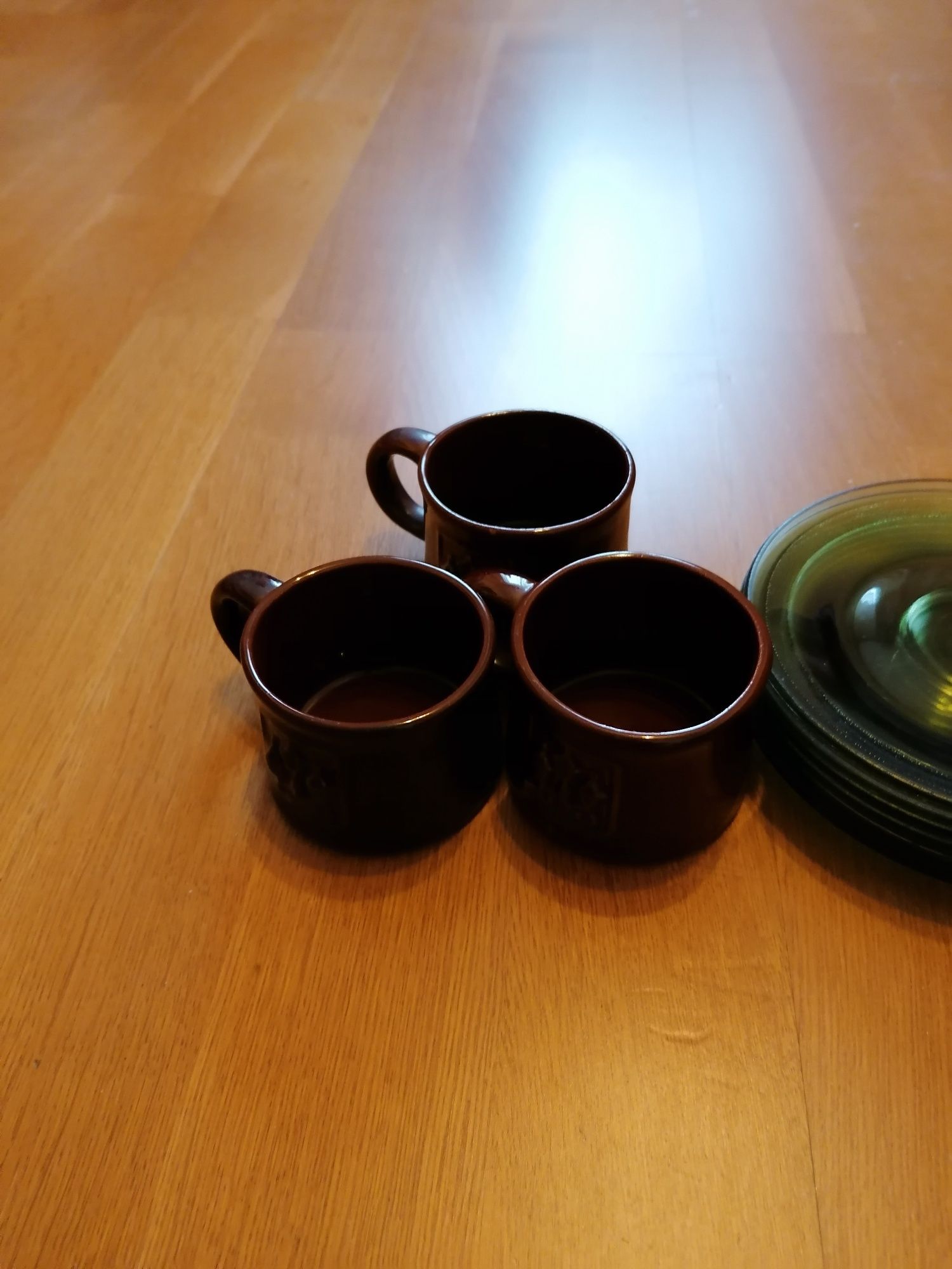Новые кофейные чашки керамические с блюдцами 6 штук