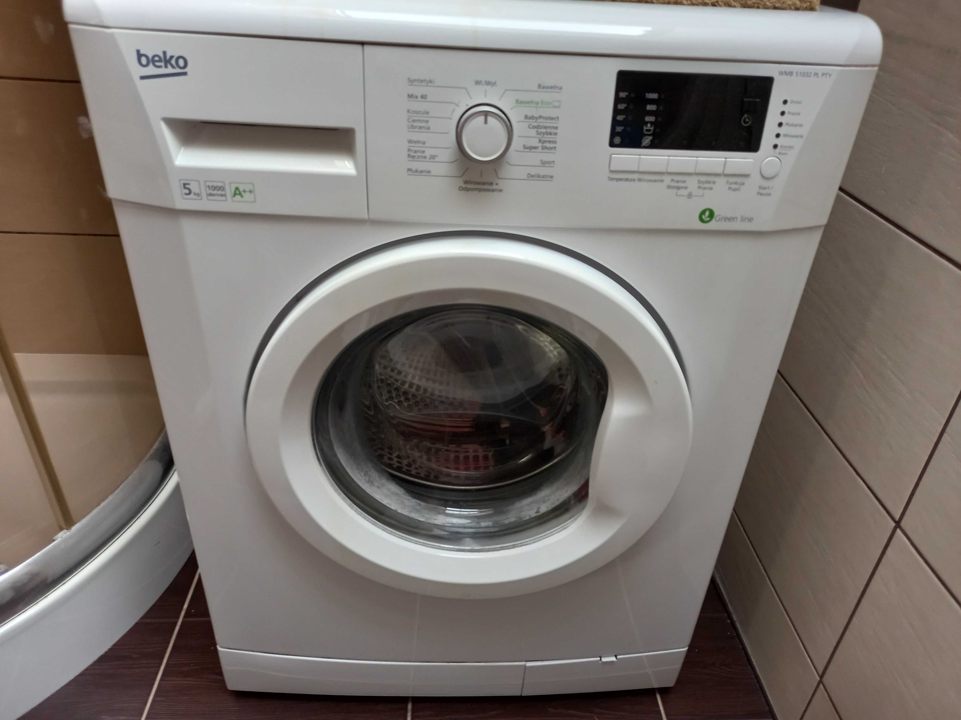 Automatyczna pralka Beko sprawna klasa ene A++ WMB51032 PL PTY