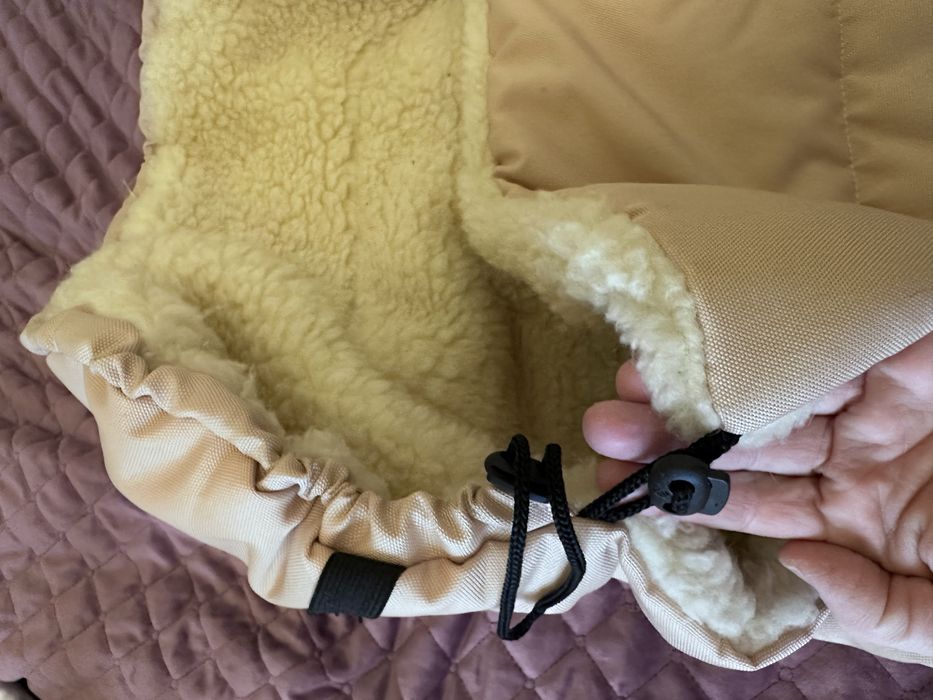 Зимовий конверт у люльку на овчині віком з 0 до 6 міс