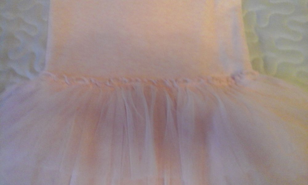 Body tutu F&F falbanki tiul r. 80 pudrowy róż