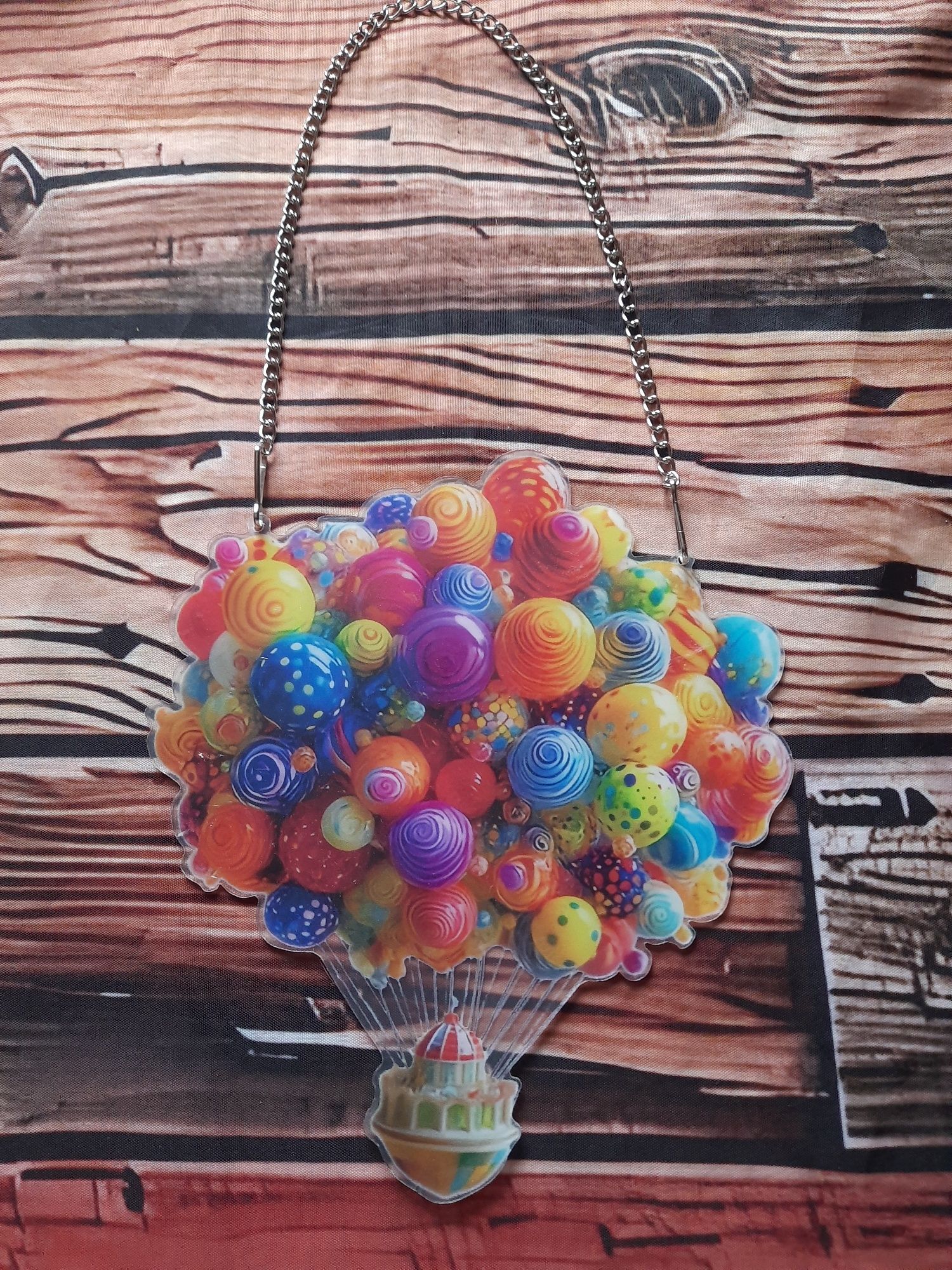 Łapacz słońca, dwustronny, z łańcuszkiem, 20 cm