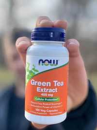 Екстракт зеленого чаю 400 мг 100 капсул NOW | Green Tea Extract 400 mg