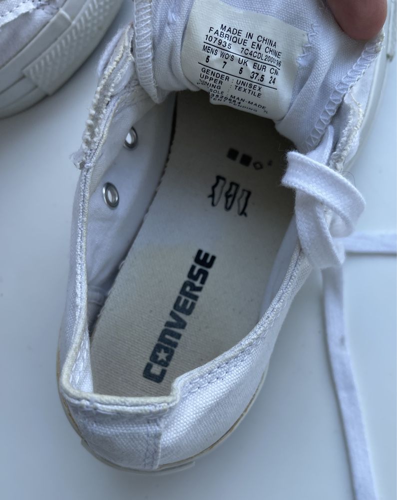 Білі кеди Converse 38 р. белые кеды оригинал кроссовки