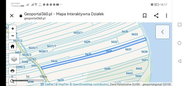 Wydzierżawię działkę nad rzeką San w Dynowie