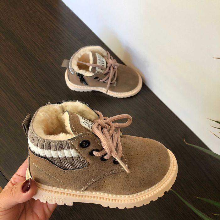 Черевики дитячі зимові 21-30 розміри, чорні та коричневі