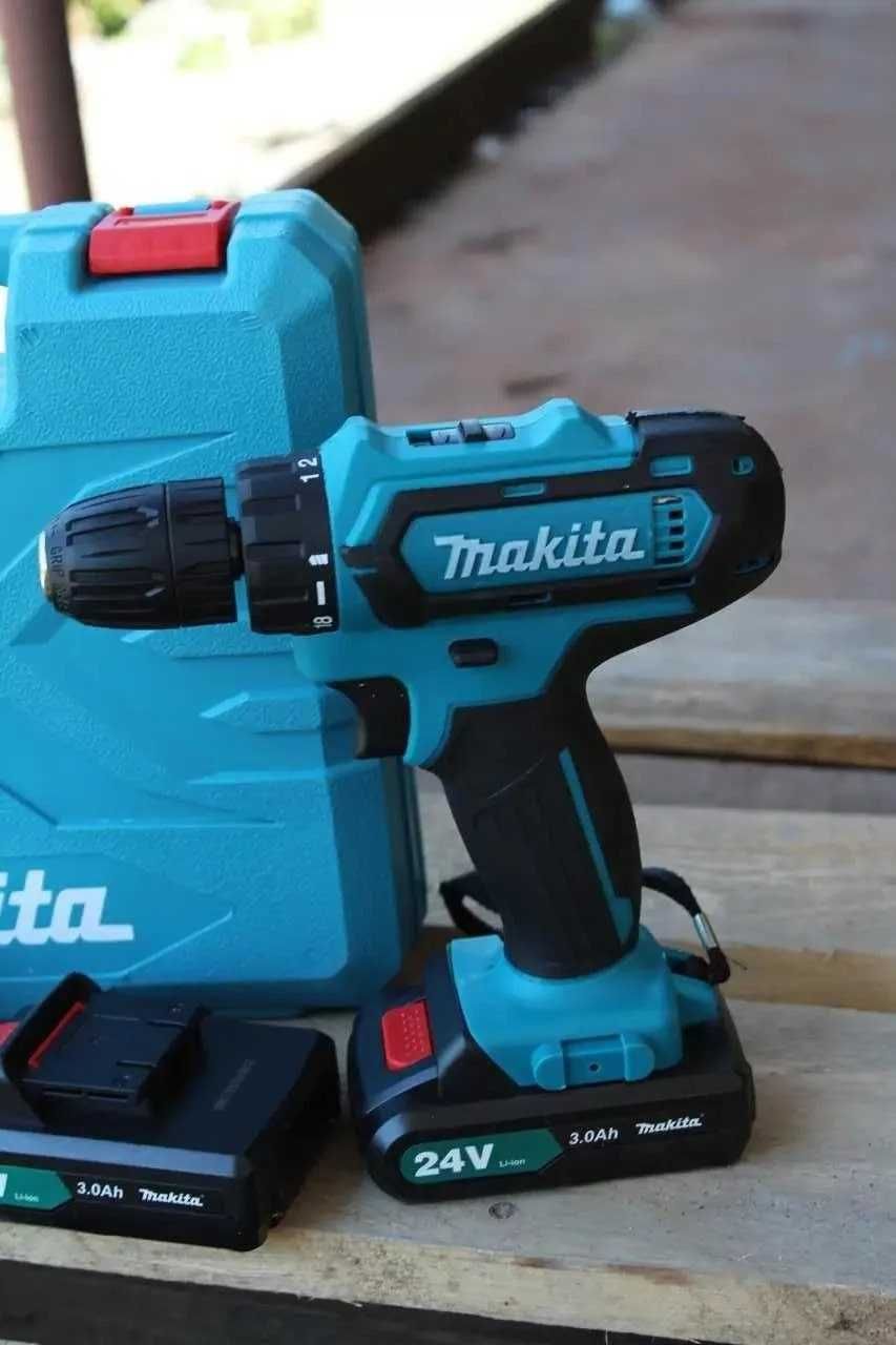 Акумуляторний шуруповерт Makita 24v. 2 акумулятора + кейс. Шурупокрут