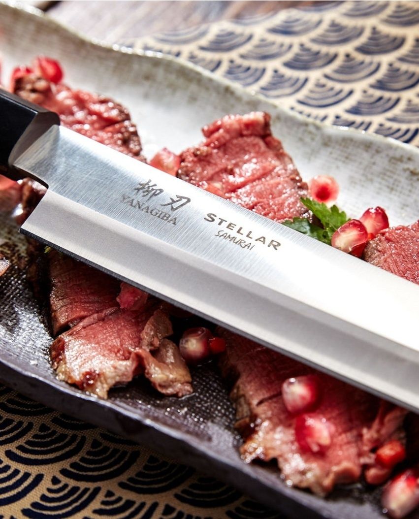 Nowy japoński nóż Yanagiba Stellar samurai 21cm