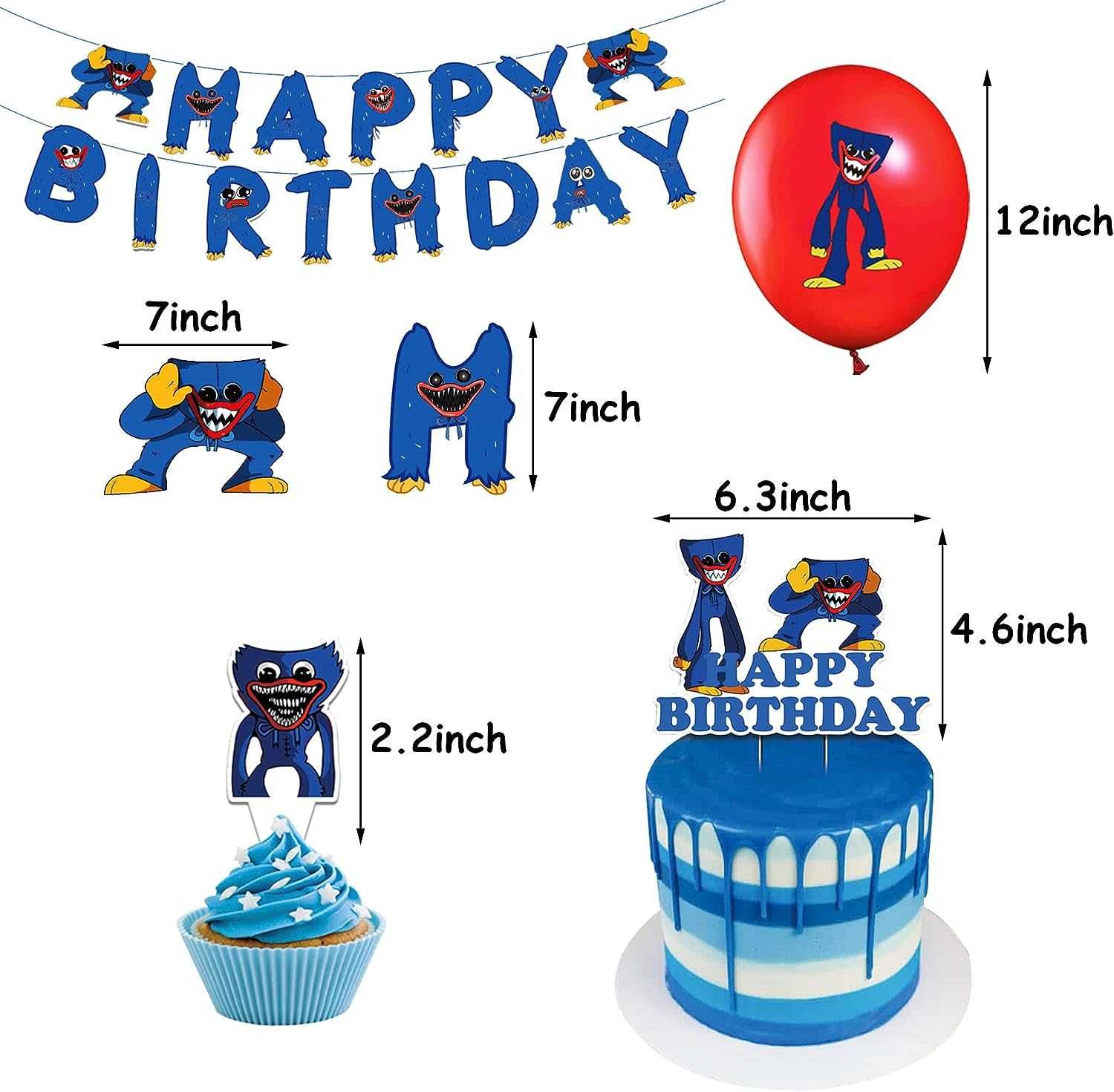 Nowy zestaw urodzinowy / balon / balony / napis / urodziny Huggy Wuggy