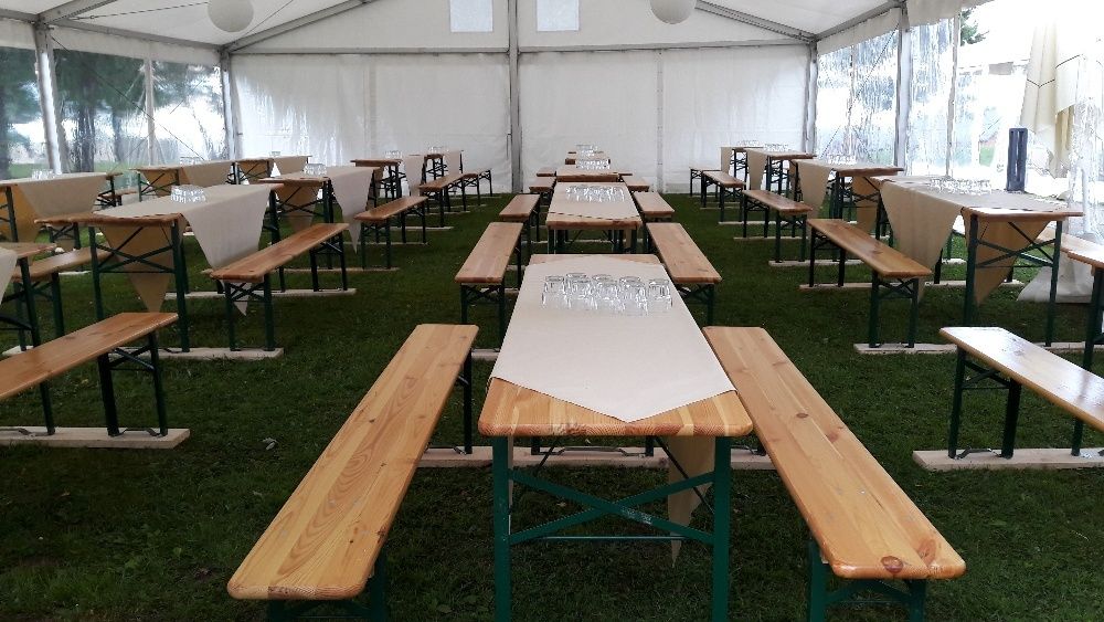 Wynajem stoły krzesła hala namiot weselny tent na komunie