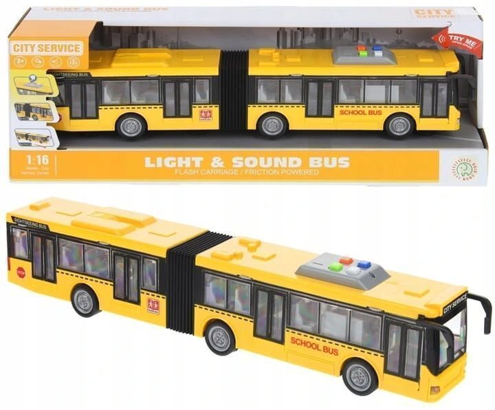 Autobus Przegubowy Otwierane Drzwi Światło Dźwięk Napęd Superzabaweczk