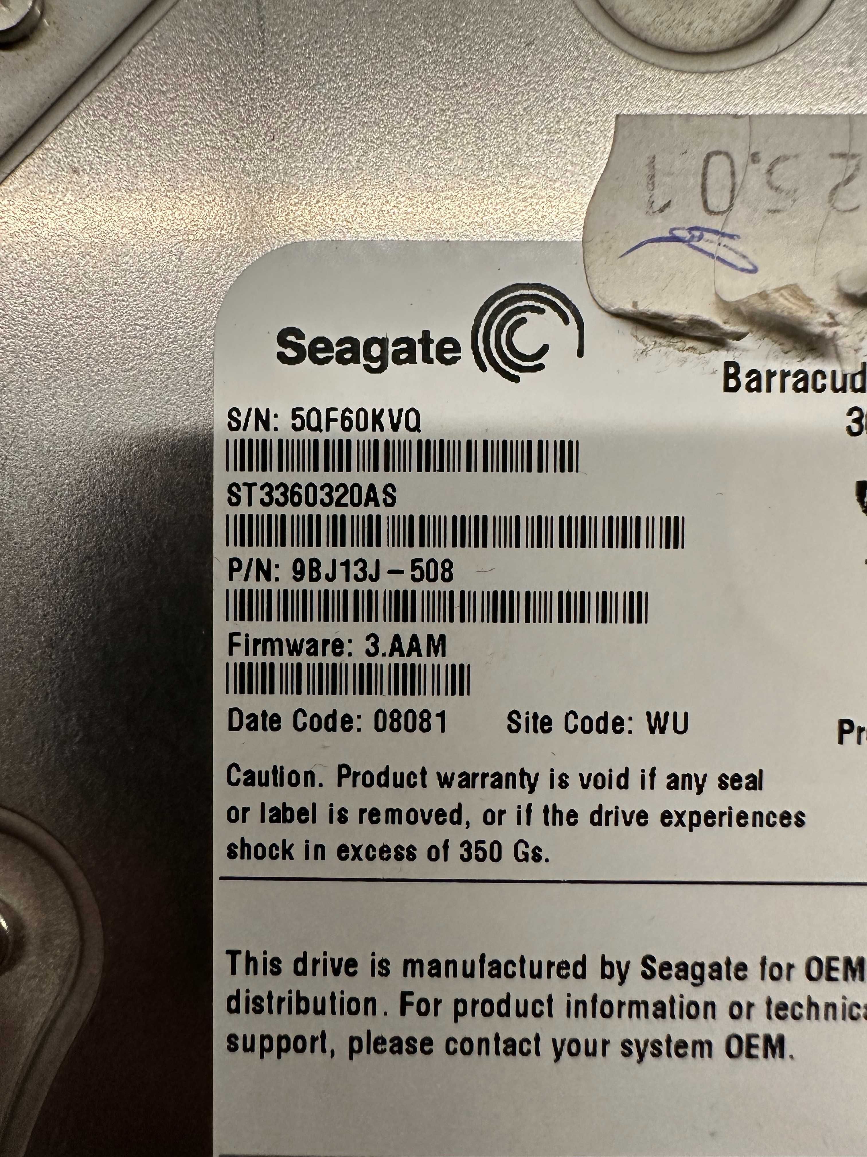 Dysk twardy Seagate 360GB SATA II 3,5"