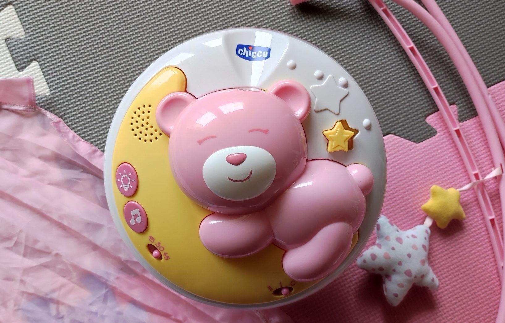 Chicco Next2Moon, baldachim z projektorem, 3w1, różowy