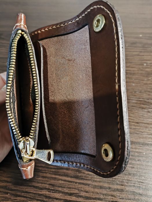 Кожаные кошельки ручной работы.