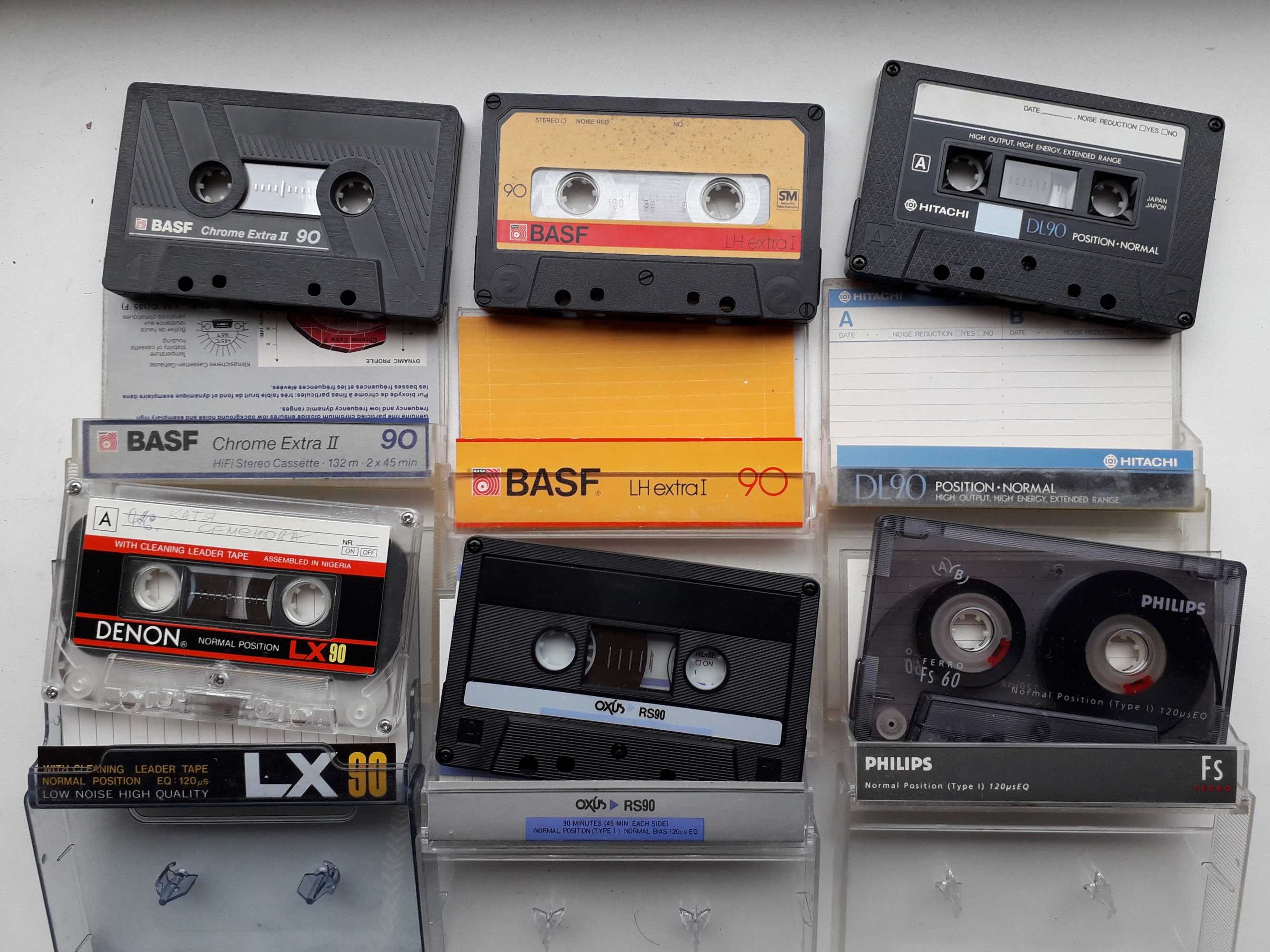 Кассета BASF Chrome90/Denon LX90/Philips Fs60/Oxus RS90/TDK SA60