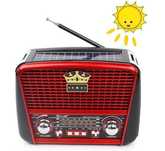 Radio sieciowo-bateryjne AM, FM, SW Retro akumulator solar