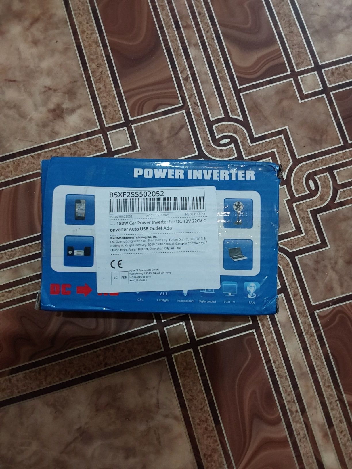 Инвертор преобразователь напряжения 12V 220V 180W