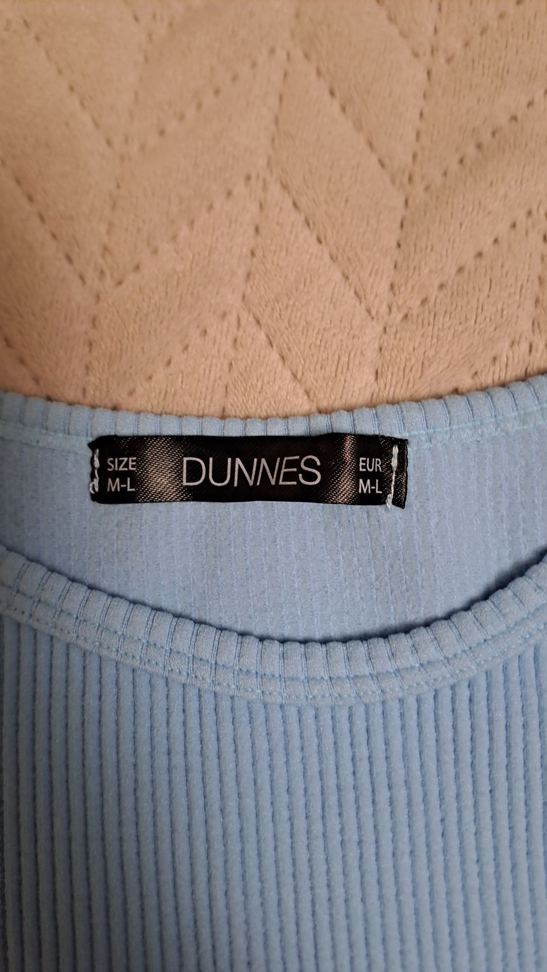 Top sportowy halter niebieski Dunnes M/L prążkowany