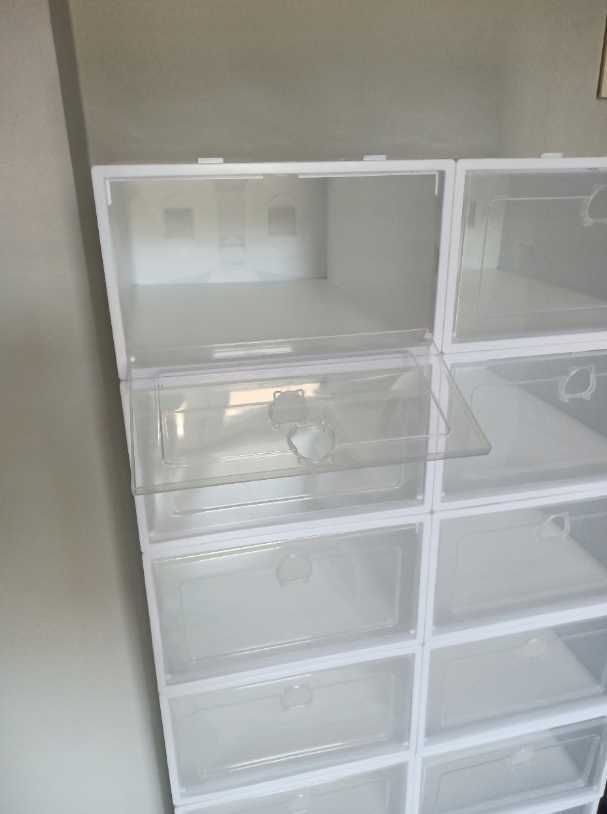 Pudełka białe 10 sztuk modułowe przechowywanie dom organizer